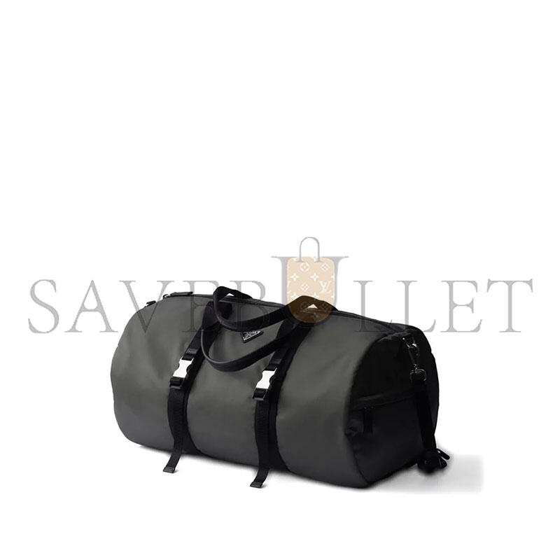 PRADA RE-NYLON AND SAFFIANO LEATHER DUFFLE BAG 2VC015 (50*27*27cm) 